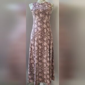 Urban Outfitters Brown Snake Print Midi Dress